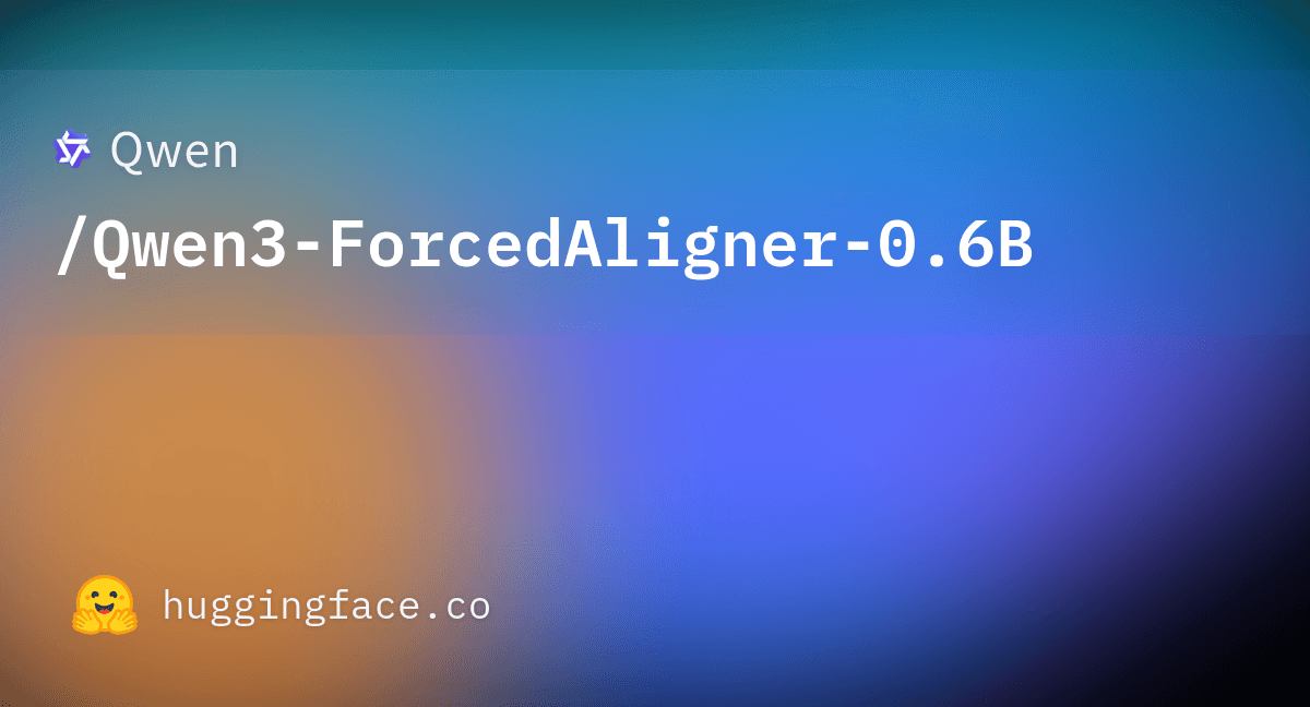 Qwen3 ForcedAligner 0.6B