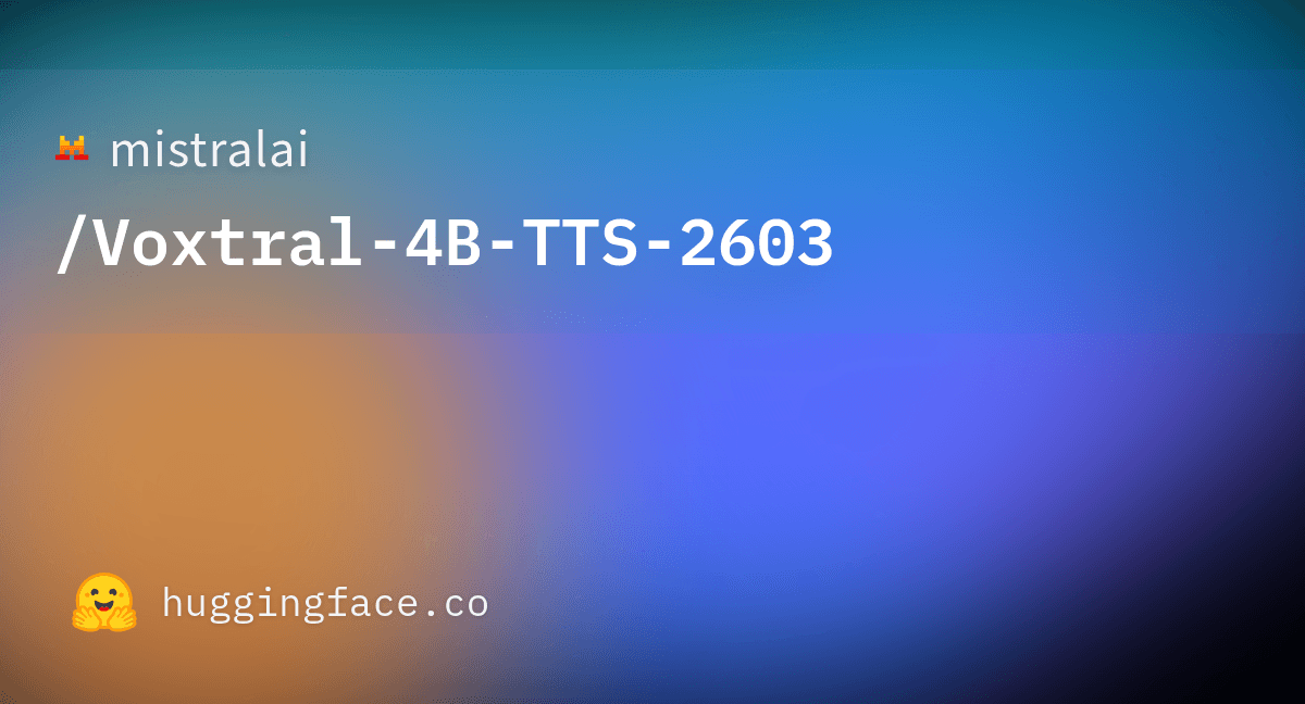 Voxtral 4B TTS